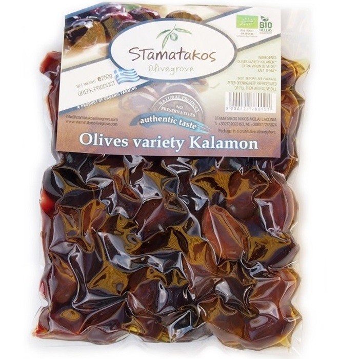 Masline Kalamata vidate bio 250g Stamatakos Grecia