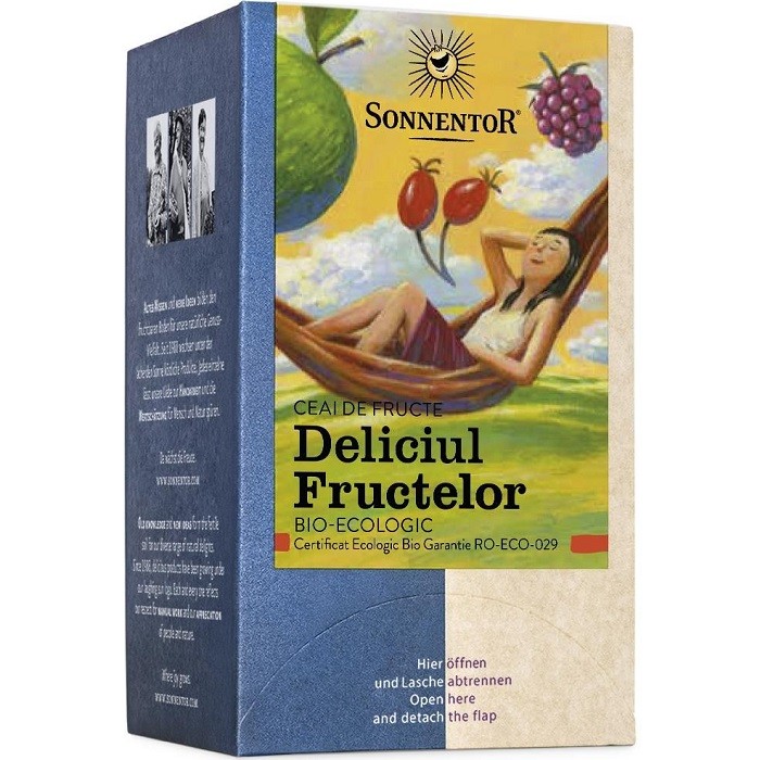 Ceai Deliciul fructelor bio 18 pliculete Sonnentor