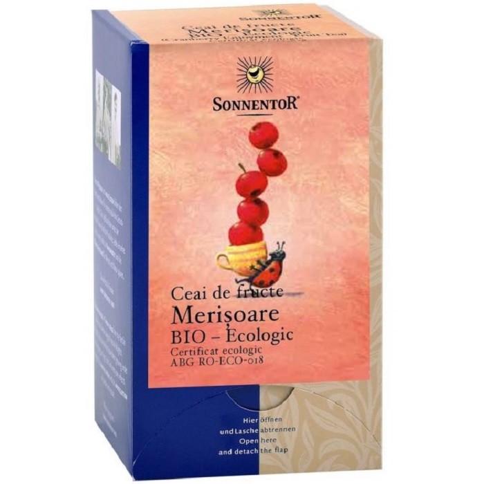 Ceai fructe merisoare (afine rosii) bio 18 pliculete Sonnentor