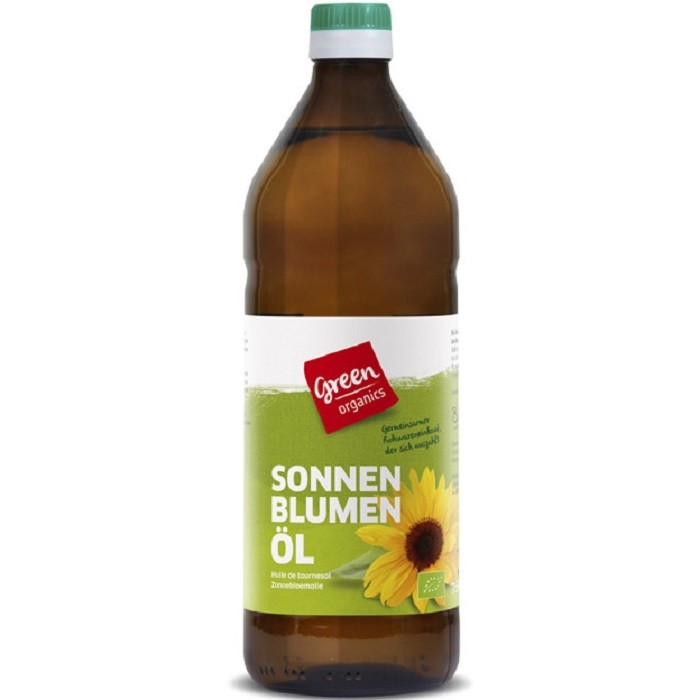 Ulei de floarea soarelui bio, presat la rece 750ml Green Organics