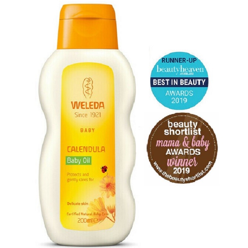 Ulei de corp cu galbenele, fara parfum 200ml Weleda