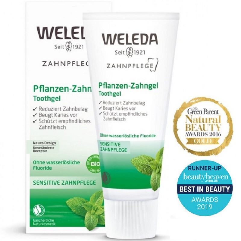 Gel de dinti racoritor cu ierburi, fara fluor 75ml Weleda