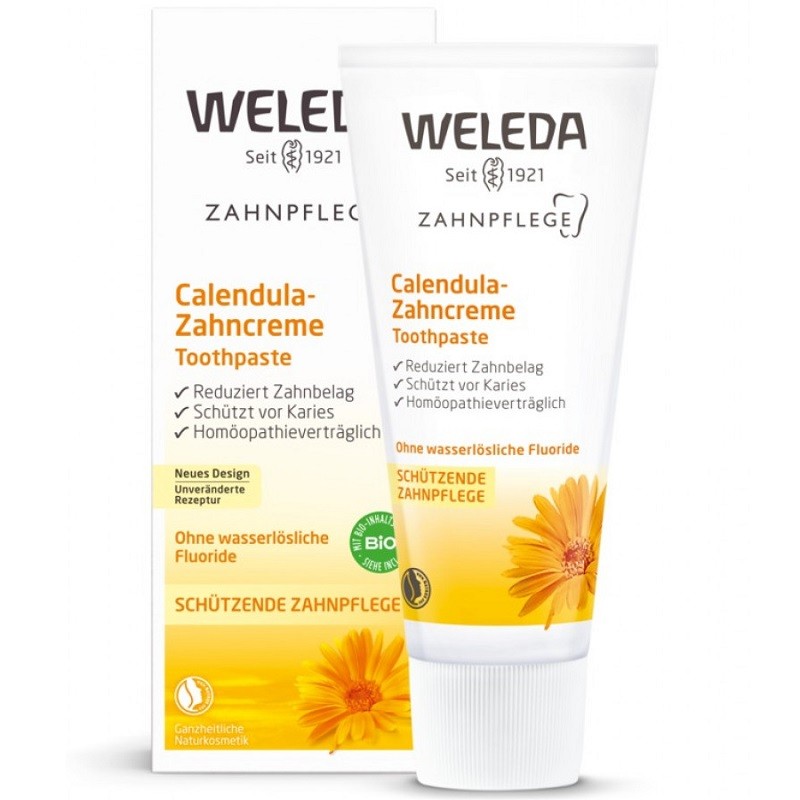 Pasta de dinti cu galbenele, fara fluor 75ml Weleda