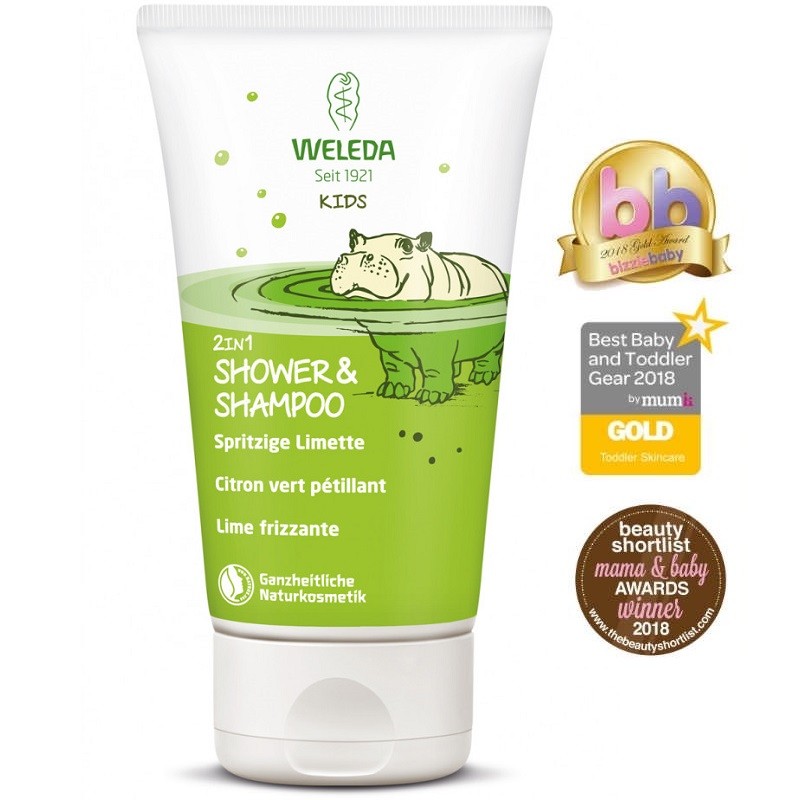 Gel de dus si sampon pentru copii cu Lime 150ml Weleda