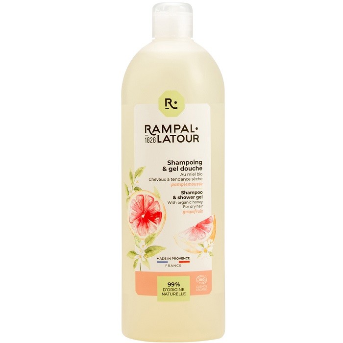 Gel de dus si sampon bio miere grapefruit 1000ml Rampal Latour
