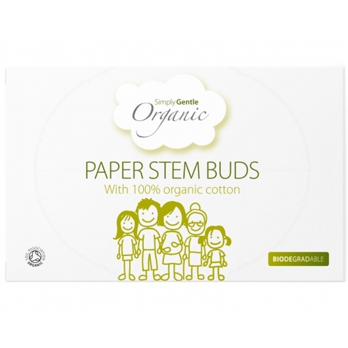 Betisoare urechi din bumbac organic 200 buc Simply Gentle