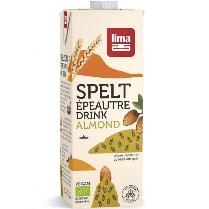Bautura vegetala de spelta cu migdale bio vegan, fara zahar 1L Lima