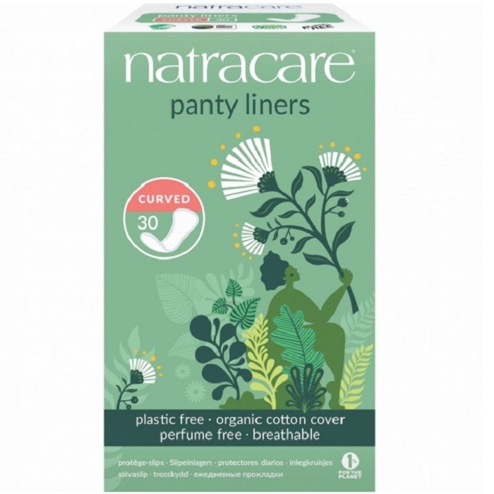 Protej slip curbat din bumbac bio 30 buc Natracare