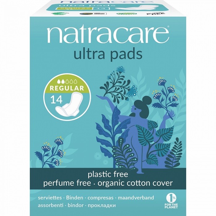 Absorbante cu aripioare din bumbac bio, Normal 14 buc Natracare   
