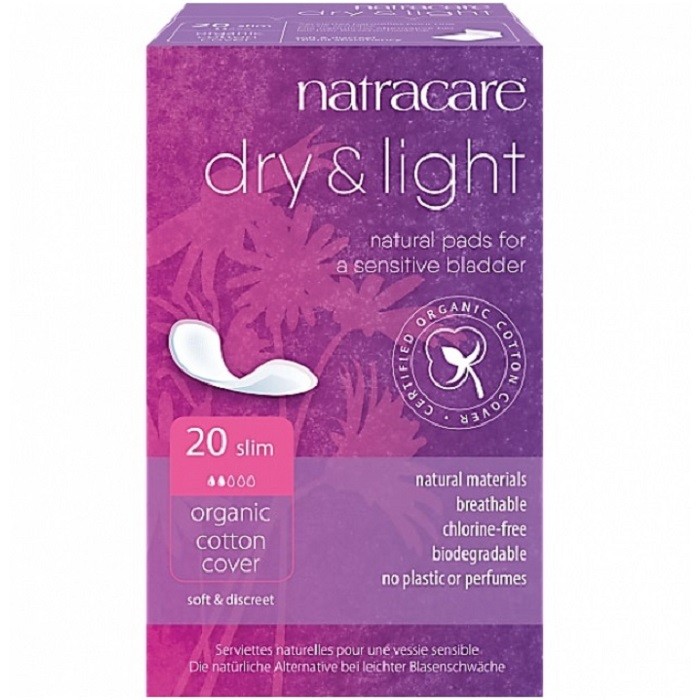 Absorbante incontinenta urinara din bumbac bio, light 20 buc Natracare