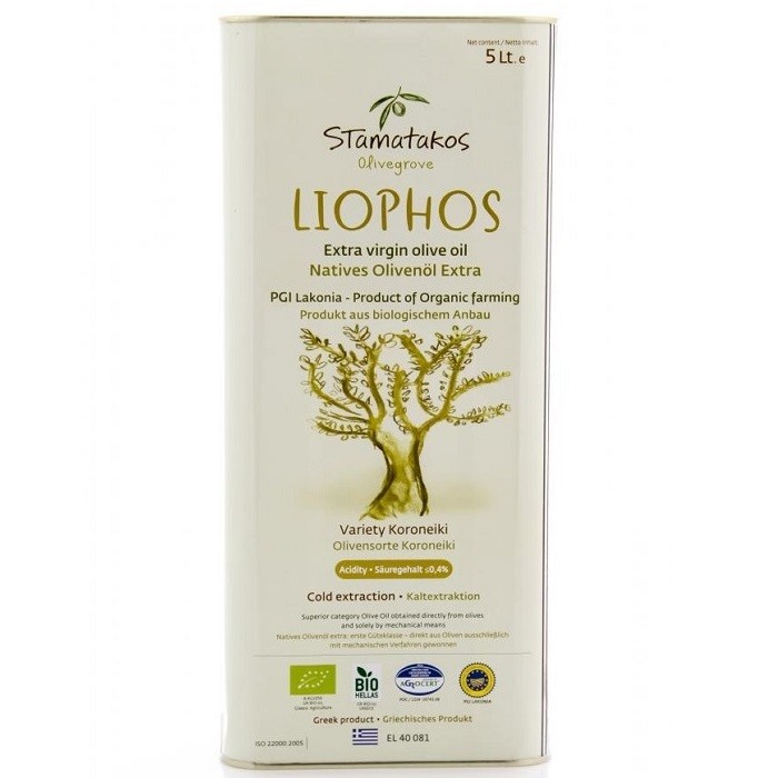 Ulei de masline extravirgin Liophos bio 5 Litri Stamatakos Grecia