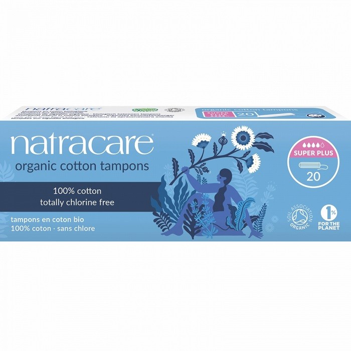 Tampoane din bumbac bio, superplus, 4 picaturi 20 buc Natracare 
