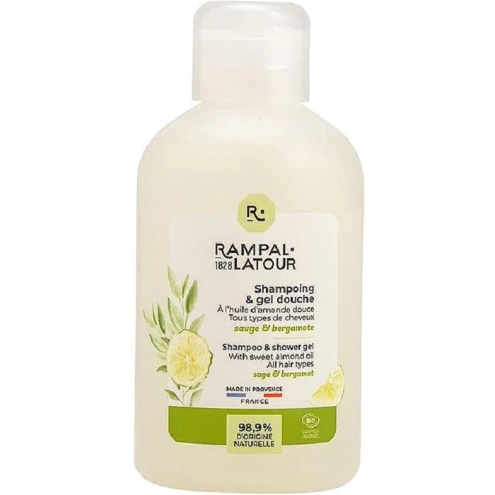 Gel de dus si sampon bio salvie bergamota 250ml Rampal Latour