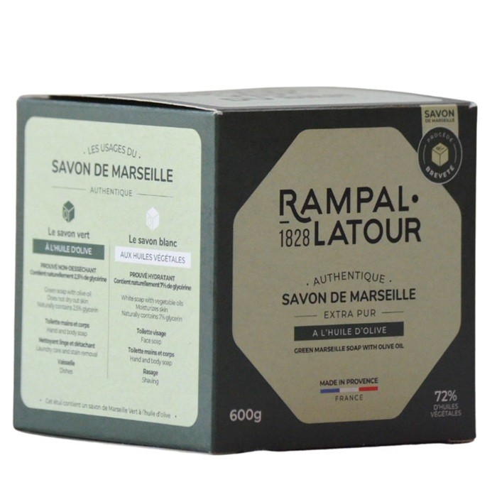 Sapun de Marsilia organic cu ulei de masline 600g Rampal Latour