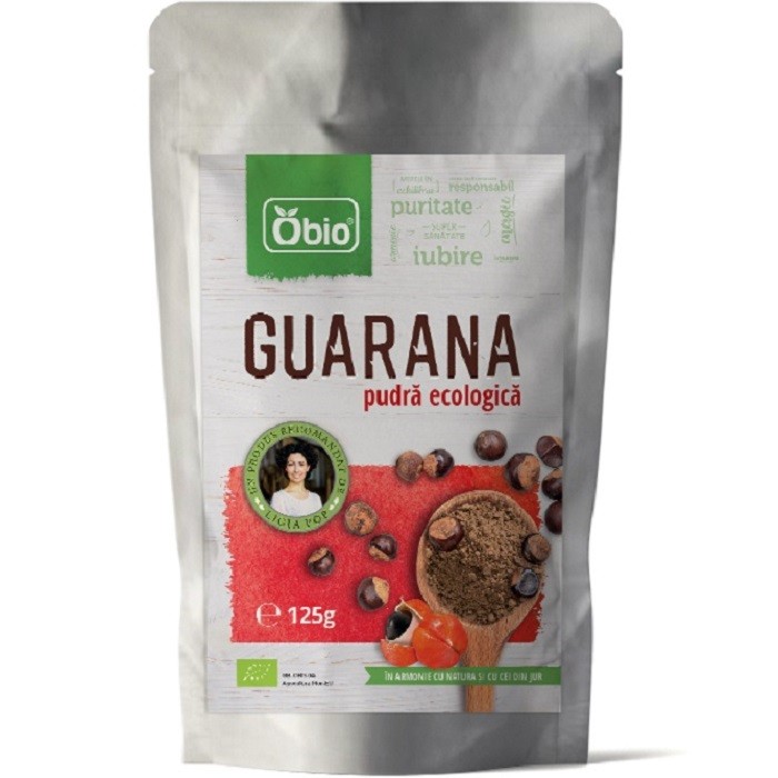Guarana pulbere raw bio 125g Obio