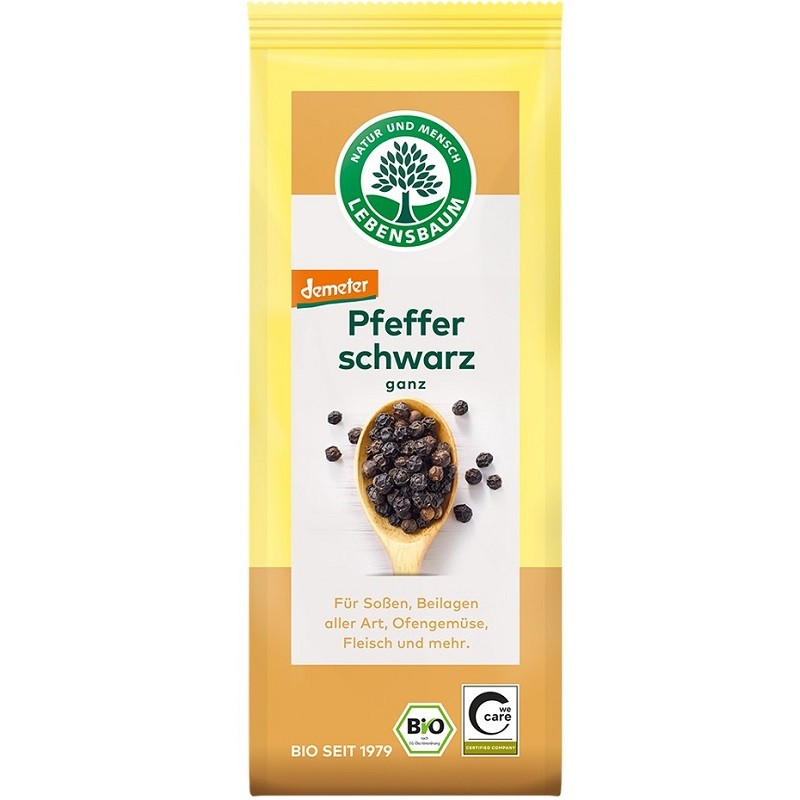Piper negru boabe bio 50g Lebensbaum
