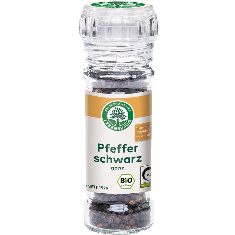 Amestec de piper boabe in rasnita de sticla bio 45g Lebensbaum