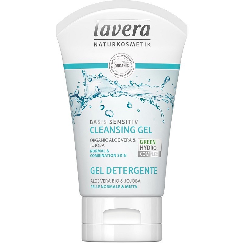 Gel de curatare cu aloe pt ten normal si mixt, bio vegan Basis Sensitiv 125ml Lavera