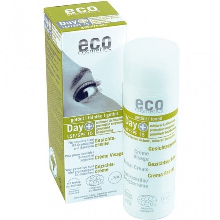 Crema de zi hidratanta nuantatoare cu protectie solara FPS 15 Eco Cosmetics 50ml