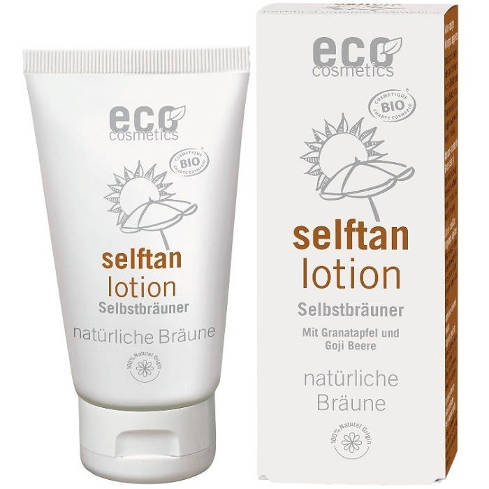 Fluid autobronzant pentru fata si corp cu rodie si extract de goji 75ml Eco Cosmetics