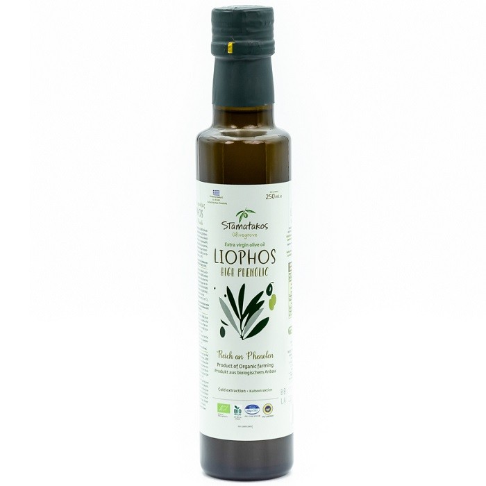 Ulei de masline extravirgin Liophos High Phenolic bio 250ml Stamatakos
