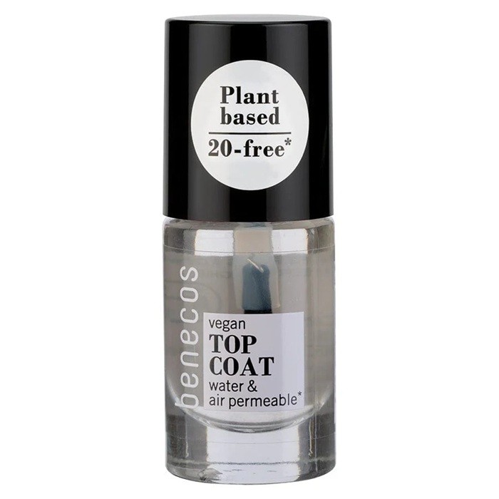 Lac de unghii natural si top coat Crystal, vegan 5ml Benecos