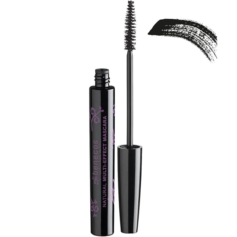 Rimel natural negru Multi Effect Just Black Mascara 8ml Benecos