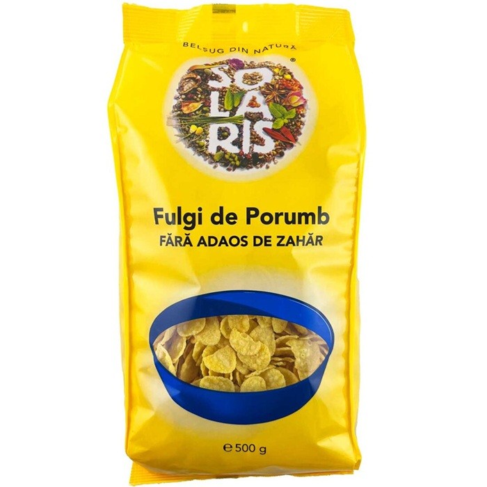 Fulgi de porumb, fara zahar 500g Solaris
