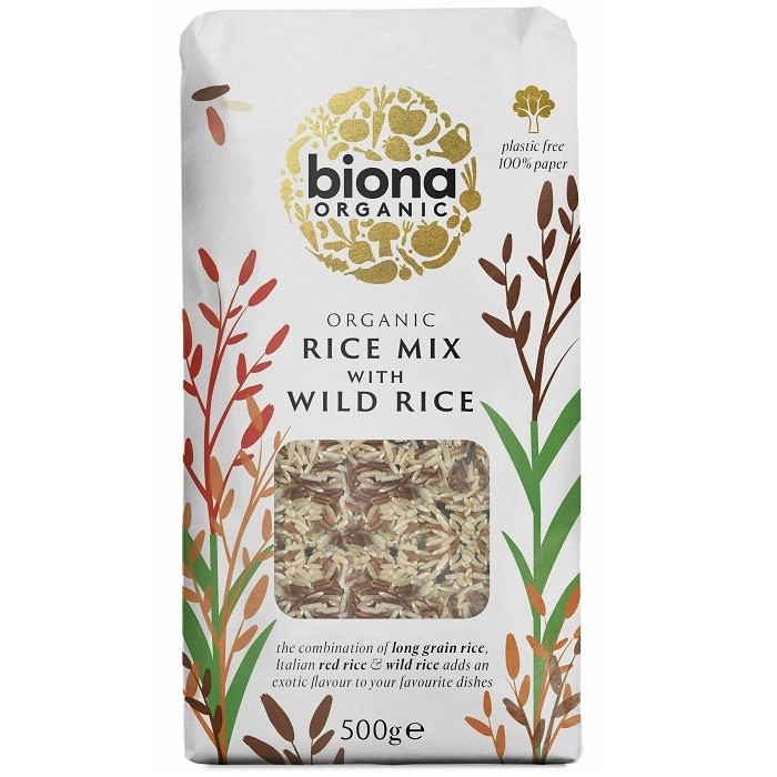 Orez mixt cu orez salbatic bio 500g Biona