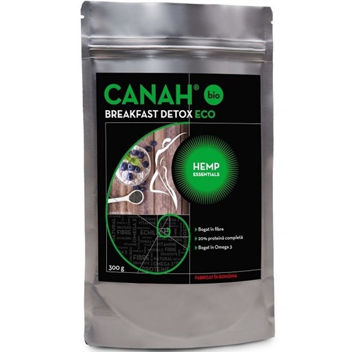 Fibre din seminte de canepa bio Breakfast Detox 300g Canah