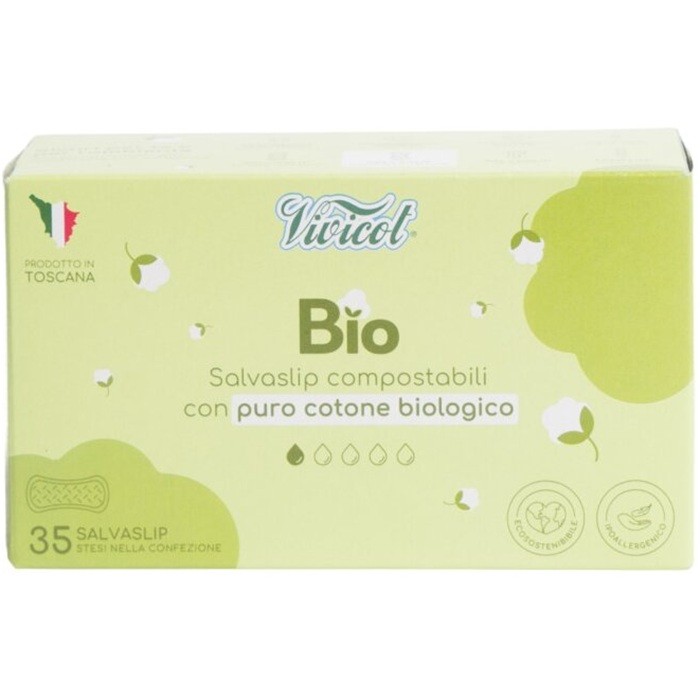 Protej slip din bumbac bio hipoalergenic, 1 picatura 35 buc Vivicot