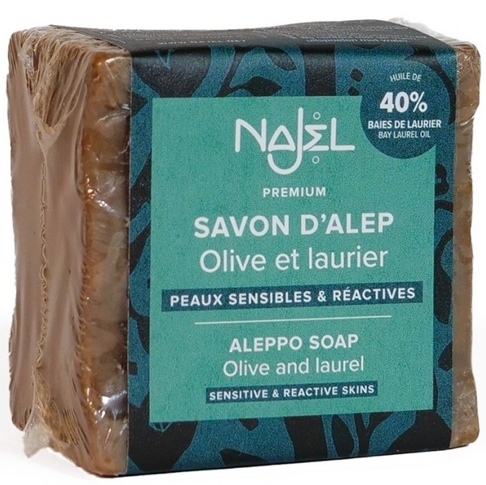Sapun traditional de Alep cu 40% ulei de dafin 185g Najel