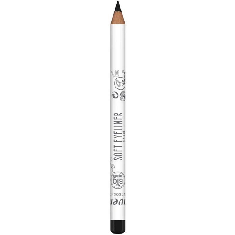 Creion contur ochi Negru 01, Black Soft Eyeliner bio vegan 1.14g Lavera