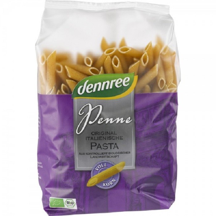 Penne din grau dur integral bio 500g Dennree