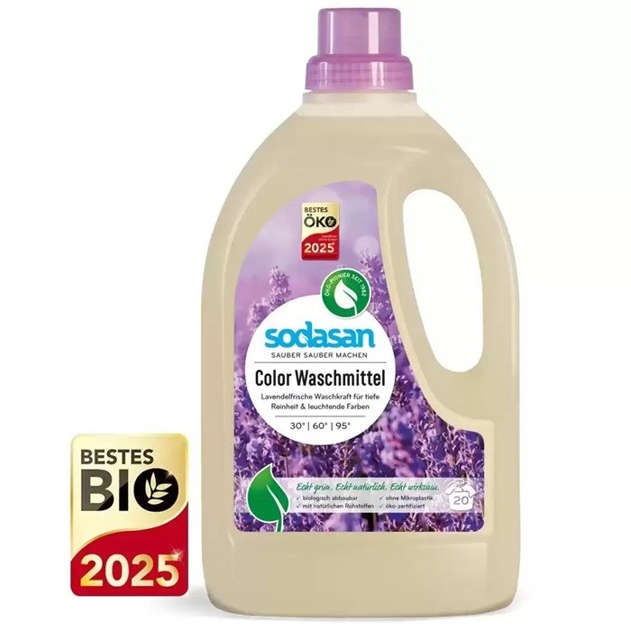Detergent lichid pentru rufe colorate cu lavanda 1.5L Sodasan