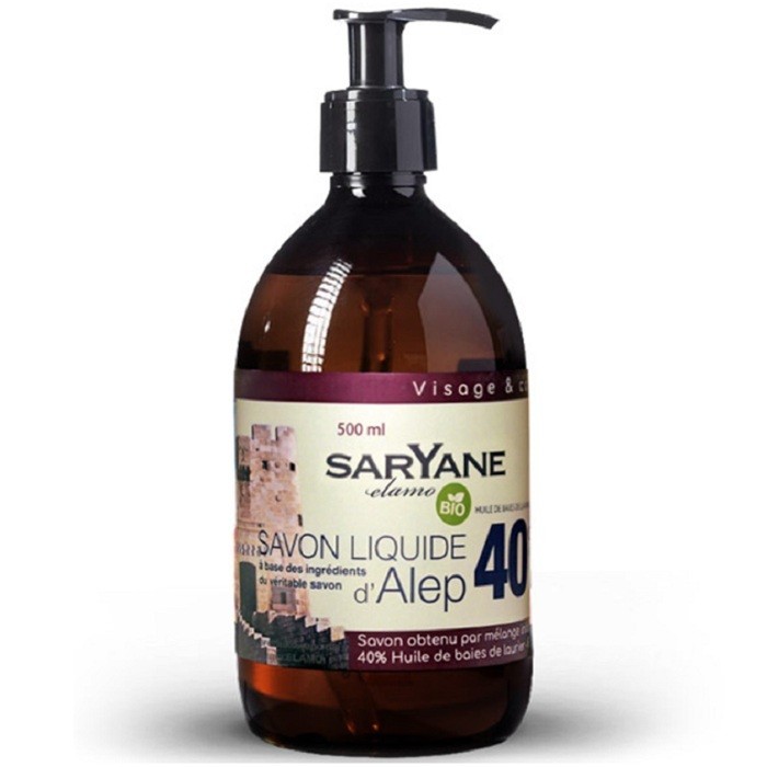 Sapun lichid de Alep cu 40% ulei de dafin 500ml Saryane