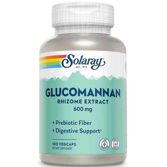 Glucomannan (prebiotic, colesterol) 600mg 100 capsule vegetale Solaray