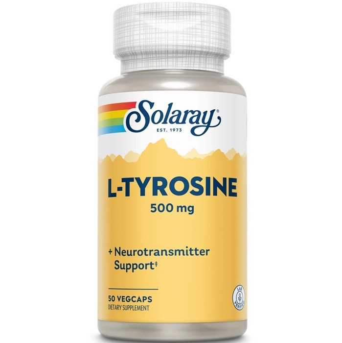 L-Tyrosine (sustinerea glandei tiroide) 500mg 50 capsule vegetale Solaray