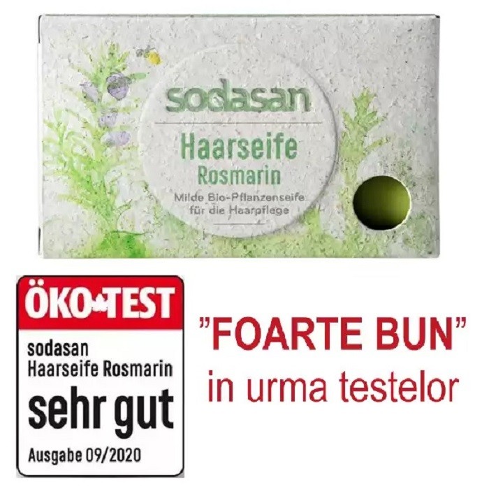 Sapun cu rozmarin pentru par 100g Sodasan