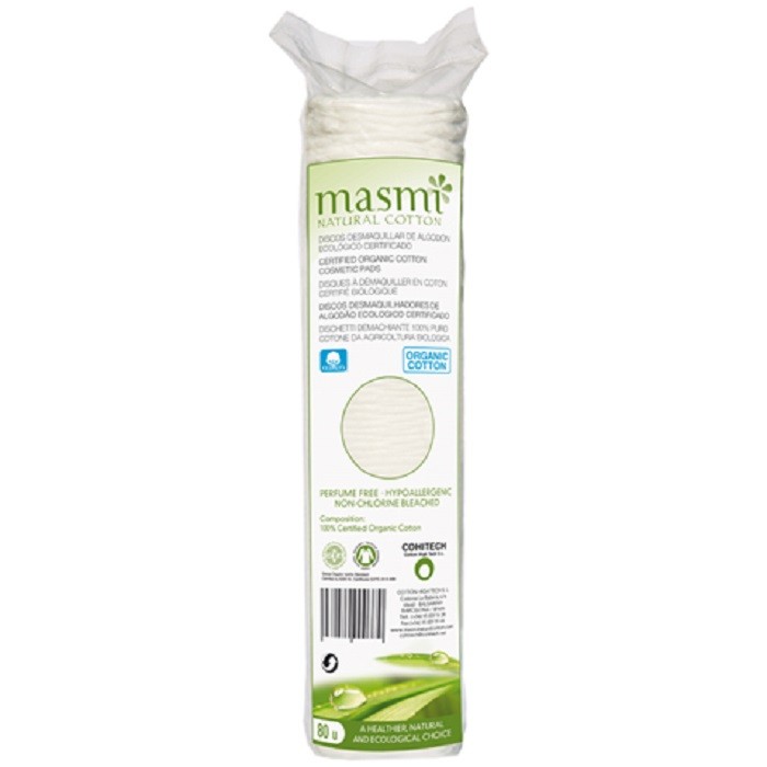 Dischete demachiante din bumbac organic 80 bucati Masmi