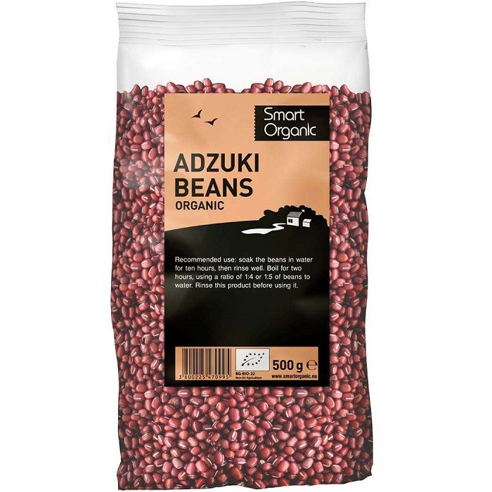 Fasole Azuki boabe bio 500g Smart Organic