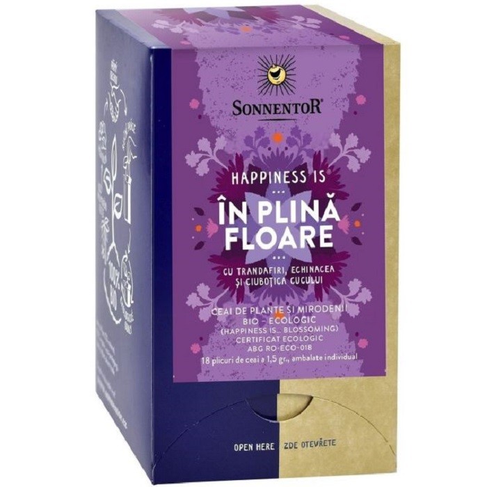 Ceai bio Happiness is… In Plina Floare 18 plicuri Sonnentor