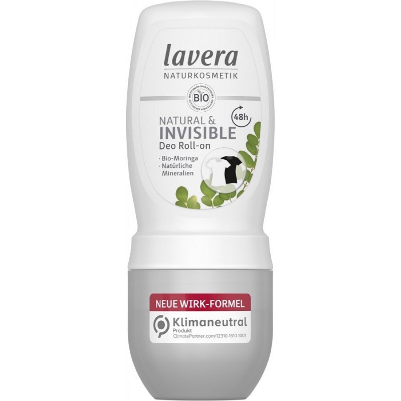 Deodorant roll-on Natural & Invisible cu moringa bio 48h Lavera
