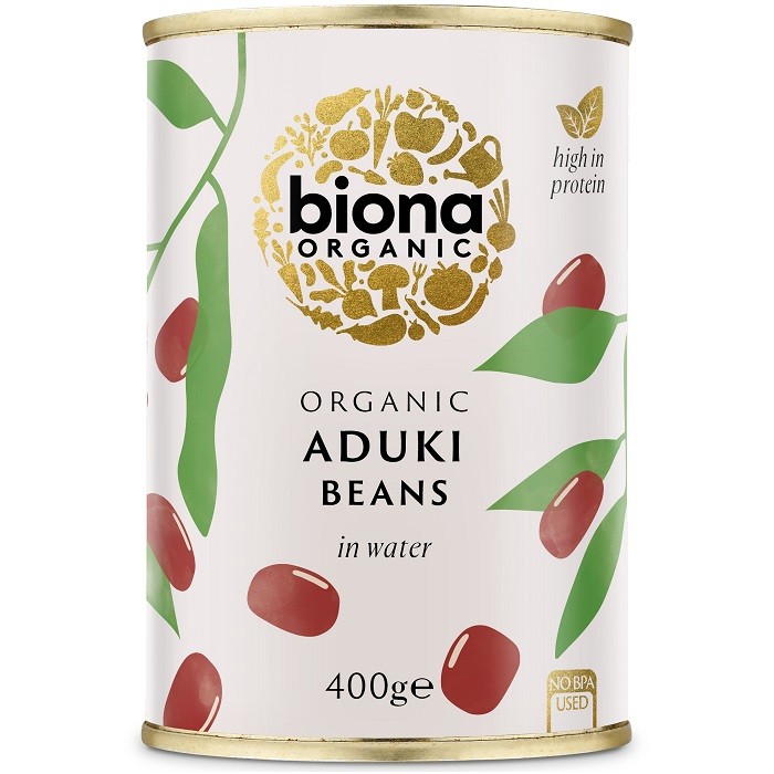 Fasole azuki boabe bio, conserva 400g Biona