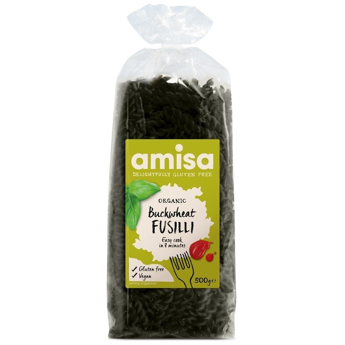 Fusilli din hrisca bio, fara gluten 500g Amisa