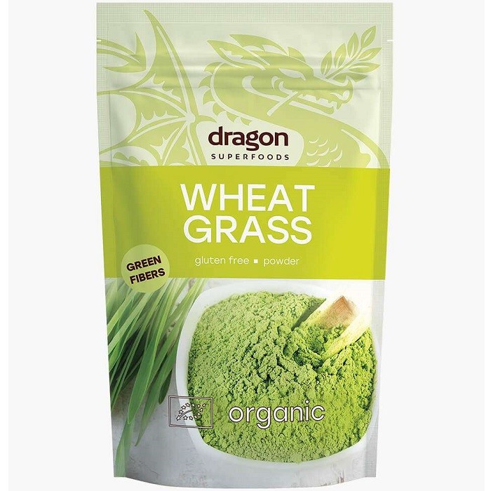 Iarba de grau pulbere bio, fara gluten 150g Dragon Superfood