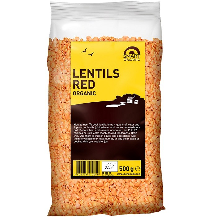 Linte rosie bio 500g Smart Organic