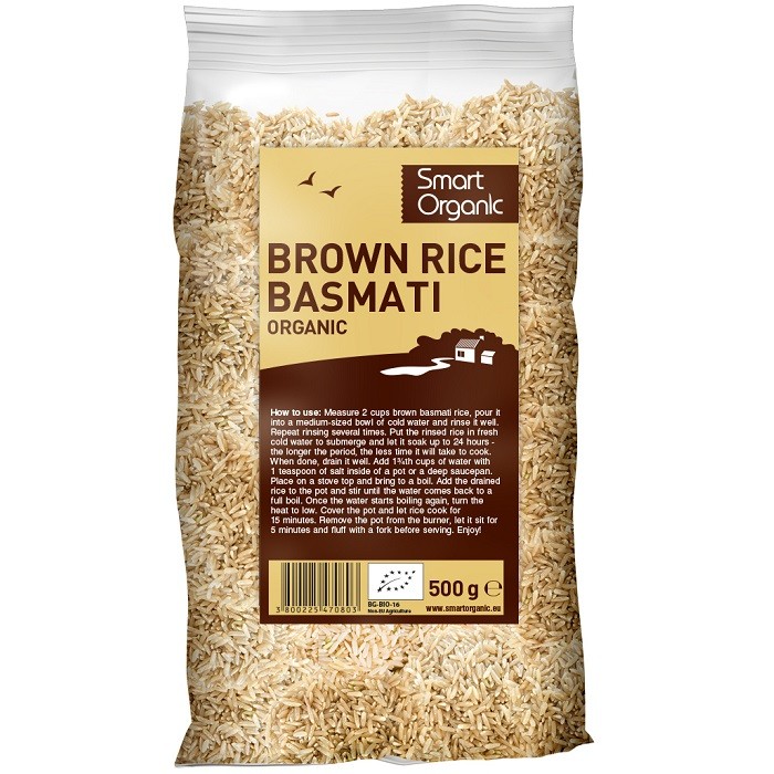 Orez basmati brun bio 500g Smart Organic