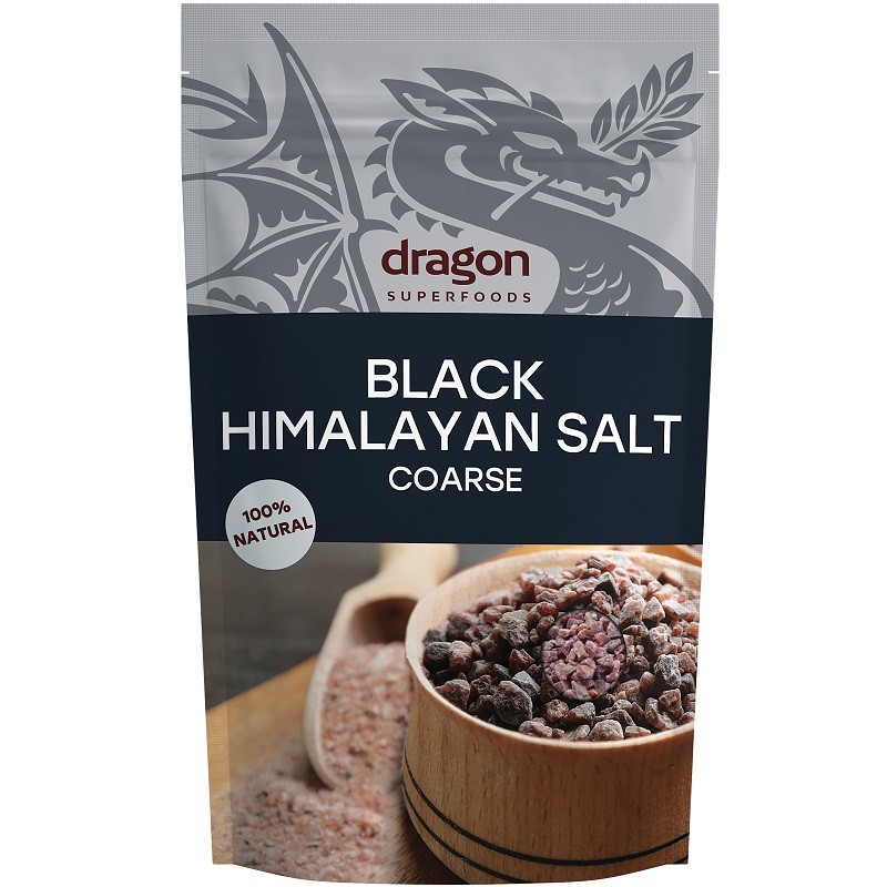 Sare neagra grunjoasa de Himalaya, neiodata 250g Dragon Superfood
