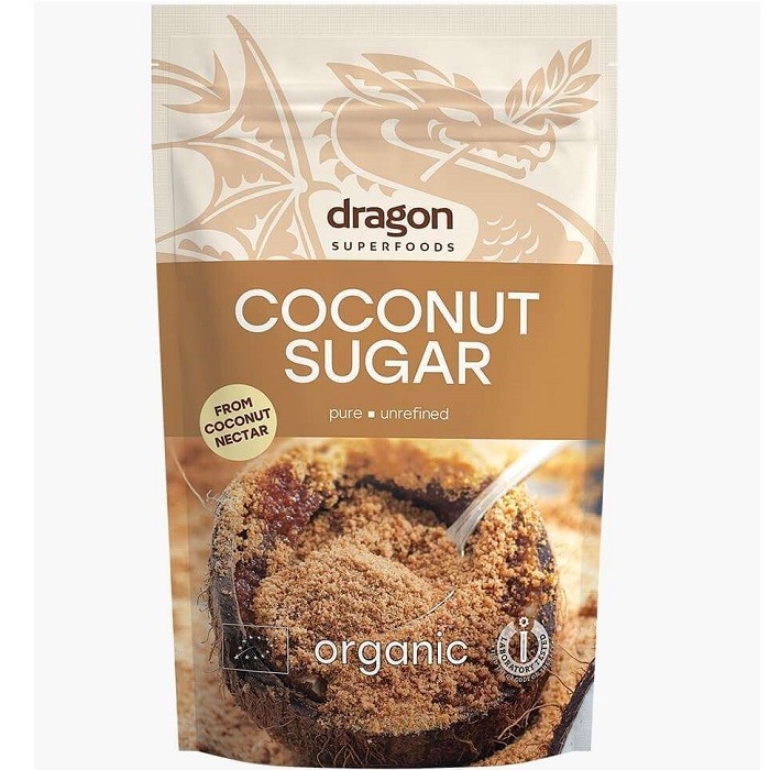 Zahar din nectar de cocos bio, pur, nerafinat 250g Dragon Superfood